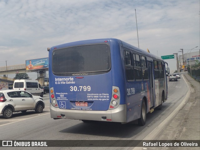 Empresa de Ônibus Vila Galvão 30.799 na cidade de Guarulhos, São Paulo, Brasil, por Rafael Lopes de Oliveira. Número da foto: #10484200.