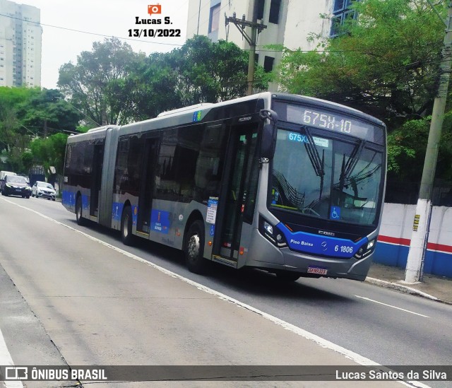 Viação Grajaú S.A. 6 1806 na cidade de São Paulo, São Paulo, Brasil, por Lucas Santos da Silva. Número da foto: #10481600.