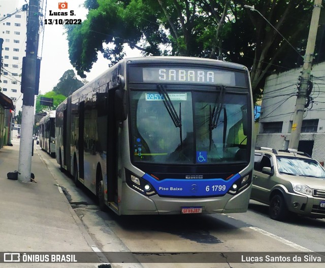 Viação Grajaú S.A. 6 1799 na cidade de São Paulo, São Paulo, Brasil, por Lucas Santos da Silva. Número da foto: #10481623.