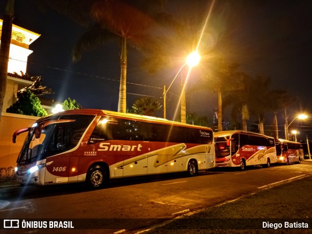 Viação Smart Transporte e Turismo 1406 na cidade de Campinas, São Paulo, Brasil, por Diego Batista. ID da foto: 10483380.