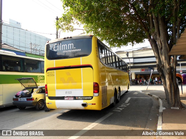 Viação Itapemirim 8103 na cidade de São Paulo, São Paulo, Brasil, por Alberto Gomes Vale. ID da foto: 10484371.