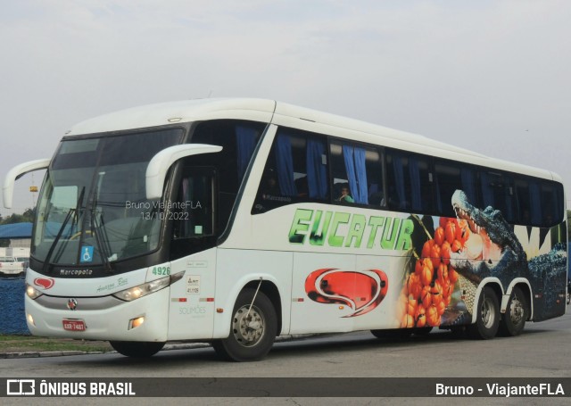 Eucatur - Empresa União Cascavel de Transportes e Turismo 4926 na cidade de São Paulo, São Paulo, Brasil, por Bruno - ViajanteFLA. Número da foto: #10481038.