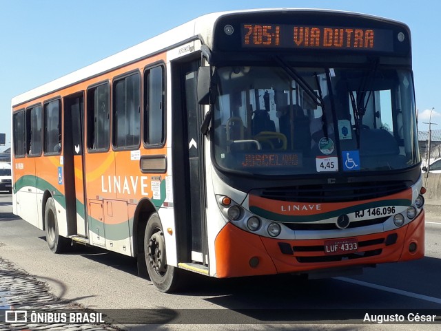 Linave Transportes RJ 146.096 na cidade de Nova Iguaçu, Rio de Janeiro, Brasil, por Augusto César. Número da foto: #10483398.