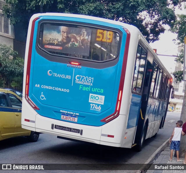 Transurb C72081 na cidade de Rio de Janeiro, Rio de Janeiro, Brasil, por Rafael Santos. Número da foto: #10485141.