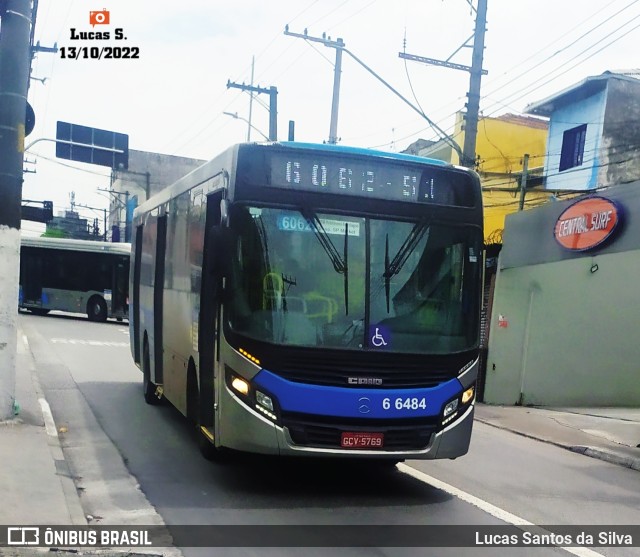 Transwolff Transportes e Turismo 6 6484 na cidade de São Paulo, São Paulo, Brasil, por Lucas Santos da Silva. Número da foto: #10485865.