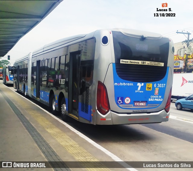 Viação Paratodos > São Jorge > Metropolitana São Paulo > Mobibrasil 6 3037 na cidade de São Paulo, São Paulo, Brasil, por Lucas Santos da Silva. ID da foto: 10484973.