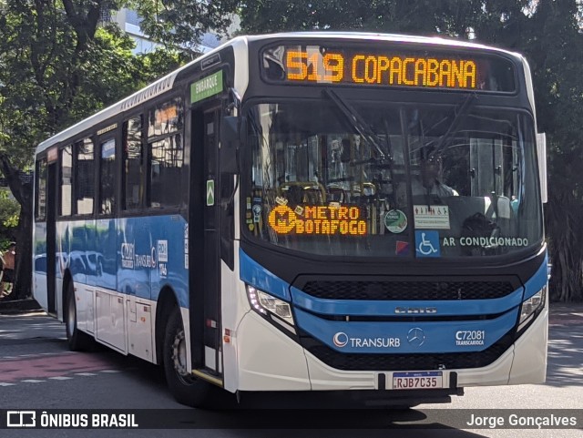 Transurb C72081 na cidade de Rio de Janeiro, Rio de Janeiro, Brasil, por Jorge Gonçalves. Número da foto: #10485150.