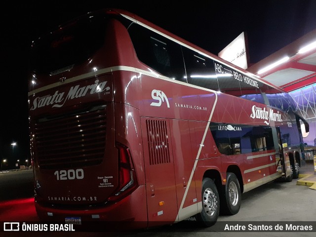 Santa Maria Fretamento e Turismo 1200 na cidade de Rio Vermelho, Minas Gerais, Brasil, por Andre Santos de Moraes. ID da foto: 10487285.