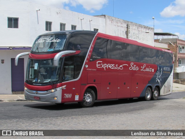 Expresso São Luiz 7800 na cidade de Caruaru, Pernambuco, Brasil, por Lenilson da Silva Pessoa. Número da foto: #10488320.