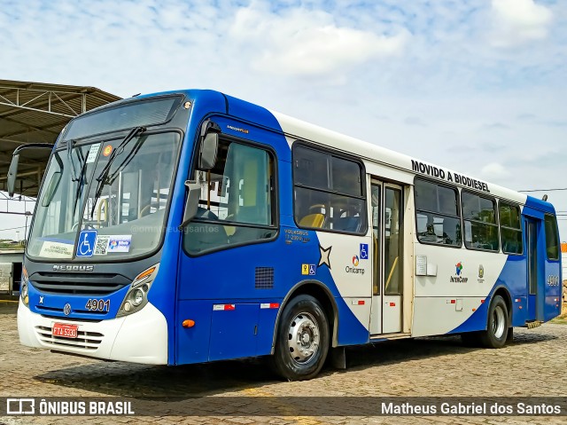 Onicamp Transporte Coletivo 4901 na cidade de Campinas, São Paulo, Brasil, por Matheus Gabriel dos Santos. ID da foto: 10489173.