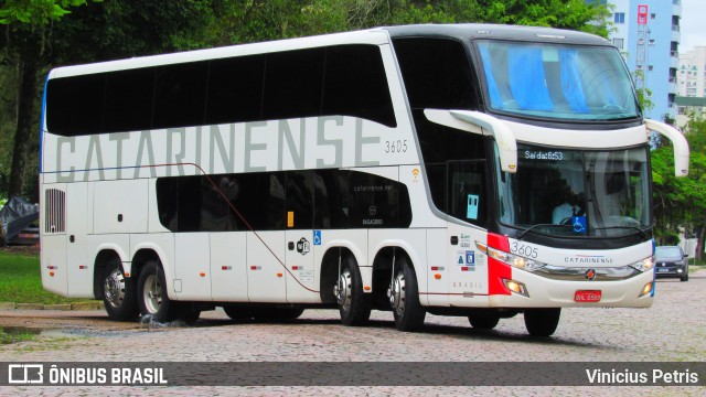 Auto Viação Catarinense 3605 na cidade de Joinville, Santa Catarina, Brasil, por Vinicius Petris. ID da foto: 10489565.