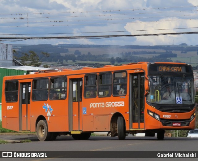 VCG - Viação Campos Gerais 1387 na cidade de Ponta Grossa, Paraná, Brasil, por Gabriel Michalski. Número da foto: #10488213.