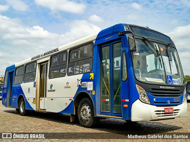 Onicamp Transporte Coletivo 4899 na cidade de Campinas, São Paulo, Brasil, por Matheus Gabriel dos Santos. ID da foto: 10489405.