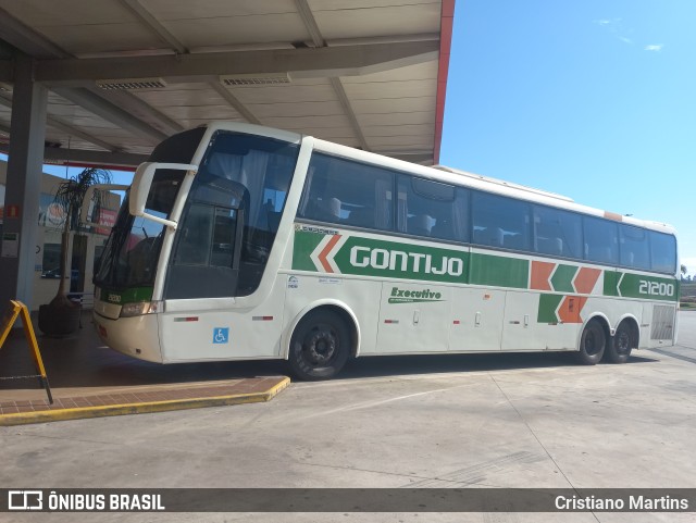 Empresa Gontijo de Transportes 21200 na cidade de Bela Vista de Minas, Minas Gerais, Brasil, por Cristiano Martins. ID da foto: 10489729.