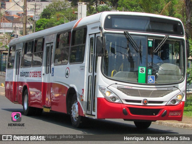 Rápido D´Oeste 4137 na cidade de Ribeirão Preto, São Paulo, Brasil, por Henrique Alves de Paula Silva. Número da foto: #10490781.