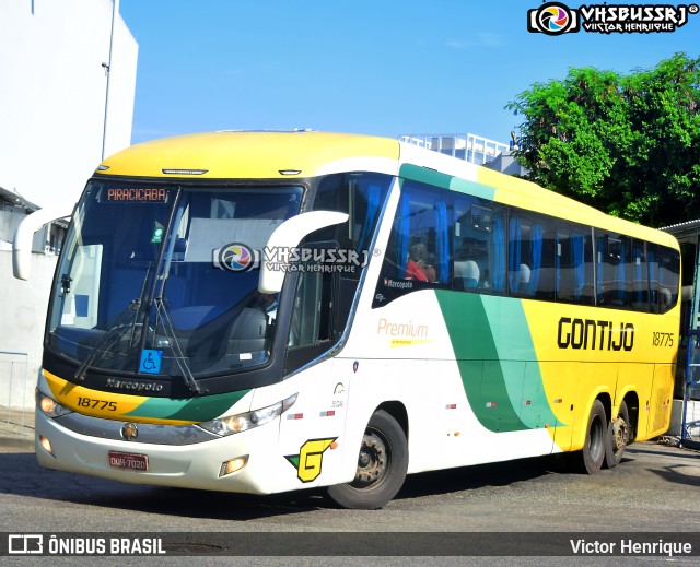 Empresa Gontijo de Transportes 18775 na cidade de Rio de Janeiro, Rio de Janeiro, Brasil, por Victor Henrique. ID da foto: 10488732.