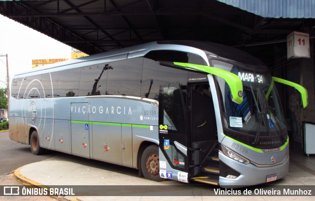 Viação Garcia 82159 na cidade de Presidente Prudente, São Paulo, Brasil, por Vinicius de Oliveira Munhoz. ID da foto: 10490073.