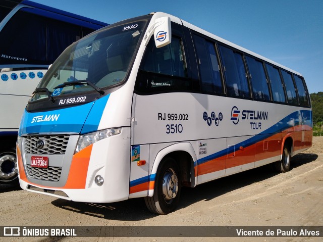 Stelman Tour Transporte Rodoviário de Passageiros RJ 959.002 na cidade de Aparecida, São Paulo, Brasil, por Vicente de Paulo Alves. ID da foto: 10492032.