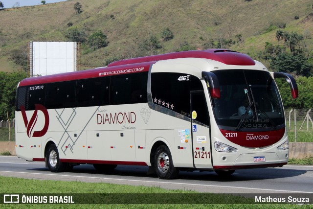 Viação Diamond Turismo 21211 na cidade de Aparecida, São Paulo, Brasil, por Matheus Souza. ID da foto: 10493934.