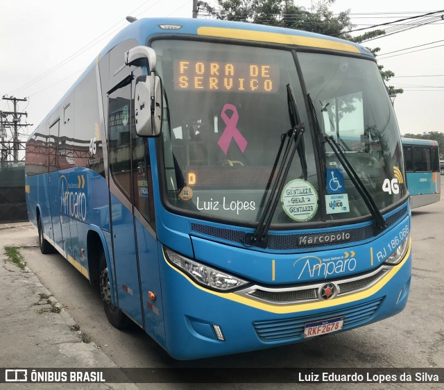 Viação Nossa Senhora do Amparo RJ 186.066 na cidade de Niterói, Rio de Janeiro, Brasil, por Luiz Eduardo Lopes da Silva. ID da foto: 10492238.