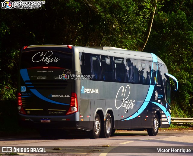 Empresa de Ônibus Nossa Senhora da Penha 53012 na cidade de Petrópolis, Rio de Janeiro, Brasil, por Victor Henrique. ID da foto: 10493267.