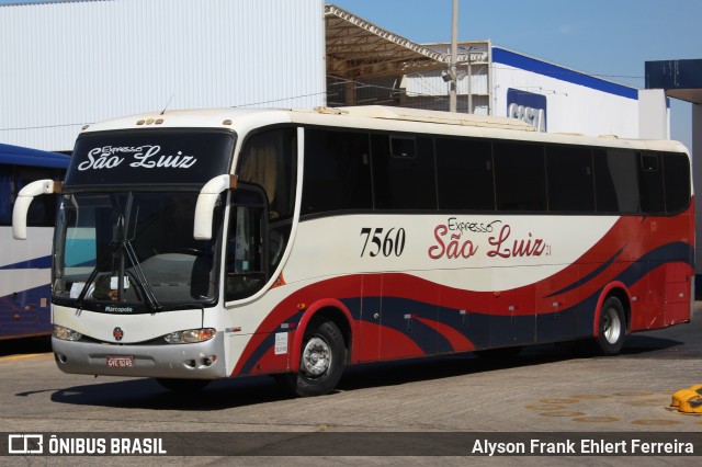 Expresso São Luiz 7560 na cidade de Goiânia, Goiás, Brasil, por Alyson Frank Ehlert Ferreira. Número da foto: #10493658.