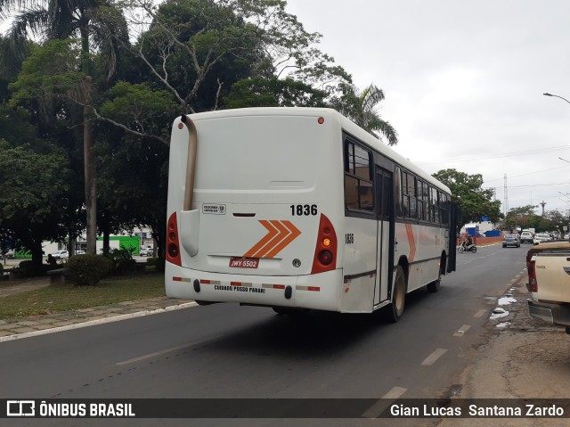 Transvida Transporte Coletivo 1836 na cidade de Ji-Paraná, Rondônia, Brasil, por Gian Lucas  Santana Zardo. ID da foto: 10438757.