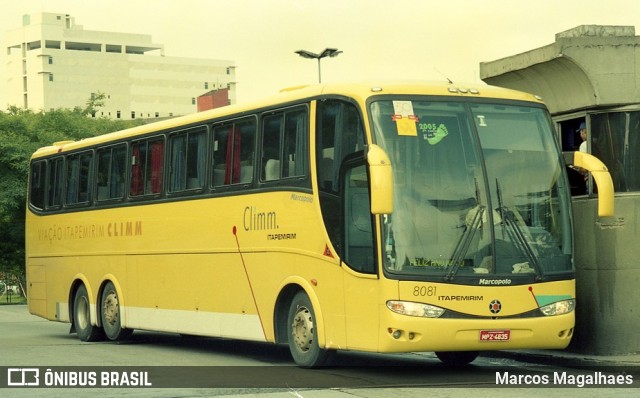 Viação Itapemirim 8081 na cidade de São Paulo, São Paulo, Brasil, por Marcos Magalhaes. Número da foto: #10438066.