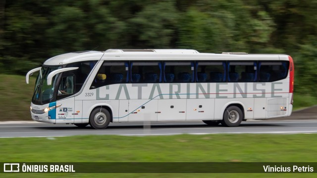 Auto Viação Catarinense 3329 na cidade de Joinville, Santa Catarina, Brasil, por Vinicius Petris. ID da foto: 10438747.