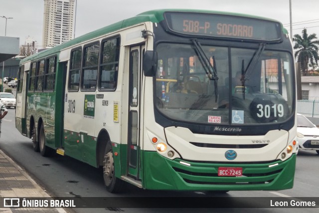 Expresso Caribus Transportes 3019 na cidade de Cuiabá, Mato Grosso, Brasil, por Leon Gomes. ID da foto: 10439667.