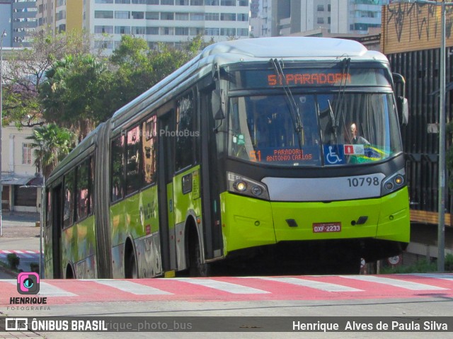 Viação Jardins 10798 na cidade de Belo Horizonte, Minas Gerais, Brasil, por Henrique Alves de Paula Silva. Número da foto: #10496555.