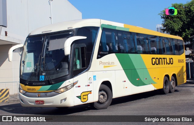 Empresa Gontijo de Transportes 18685 na cidade de Rio de Janeiro, Rio de Janeiro, Brasil, por Sérgio de Sousa Elias. Número da foto: #10496518.