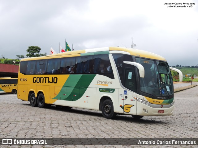 Empresa Gontijo de Transportes 19345 na cidade de João Monlevade, Minas Gerais, Brasil, por Antonio Carlos Fernandes. Número da foto: #10495634.