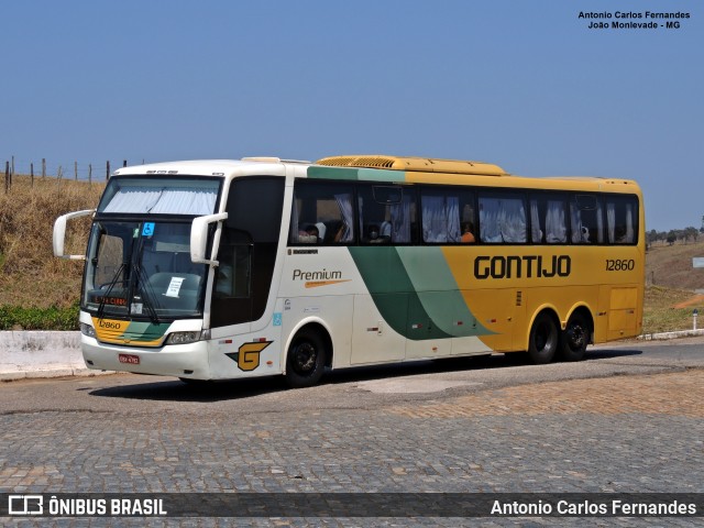 Empresa Gontijo de Transportes 12860 na cidade de João Monlevade, Minas Gerais, Brasil, por Antonio Carlos Fernandes. ID da foto: 10495574.