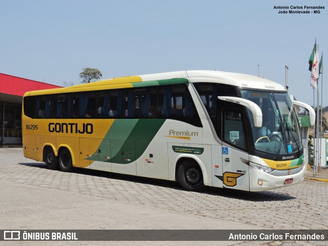 Empresa Gontijo de Transportes 18295 na cidade de João Monlevade, Minas Gerais, Brasil, por Antonio Carlos Fernandes. ID da foto: 10495625.