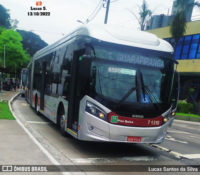 Viação Campo Belo 7 1310 na cidade de São Paulo, São Paulo, Brasil, por Lucas Santos da Silva. ID da foto: 10498846.