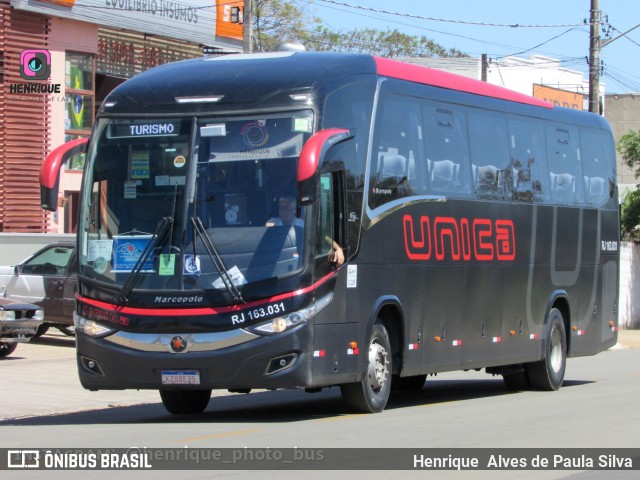 Transportes Única Petrópolis RJ 163.031 na cidade de Holambra, São Paulo, Brasil, por Henrique Alves de Paula Silva. Número da foto: #10498199.