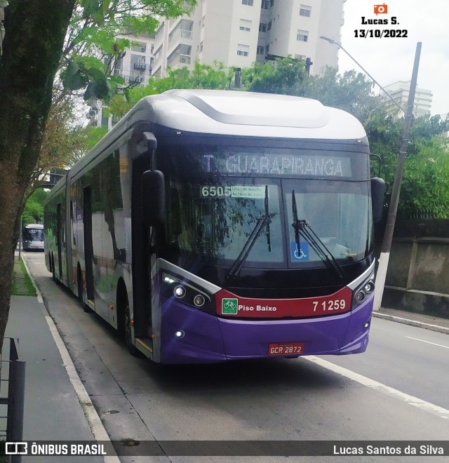 Viação Campo Belo 7 1259 na cidade de São Paulo, São Paulo, Brasil, por Lucas Santos da Silva. ID da foto: 10498813.