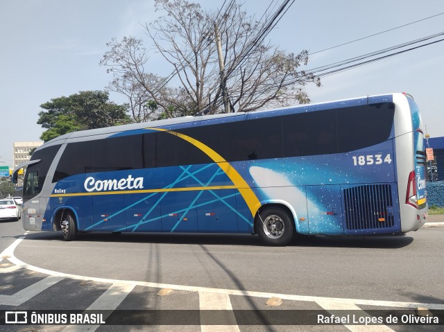 Viação Cometa 18534 na cidade de São Paulo, São Paulo, Brasil, por Rafael Lopes de Oliveira. ID da foto: 10497081.