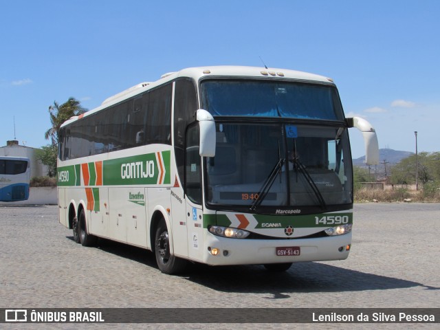 Empresa Gontijo de Transportes 14590 na cidade de Caruaru, Pernambuco, Brasil, por Lenilson da Silva Pessoa. ID da foto: 10497958.