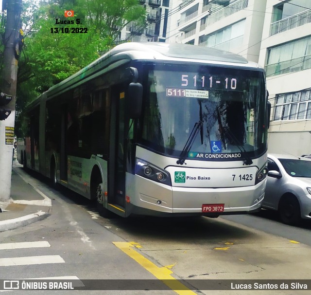 Viação Campo Belo 7 1425 na cidade de São Paulo, São Paulo, Brasil, por Lucas Santos da Silva. ID da foto: 10498819.