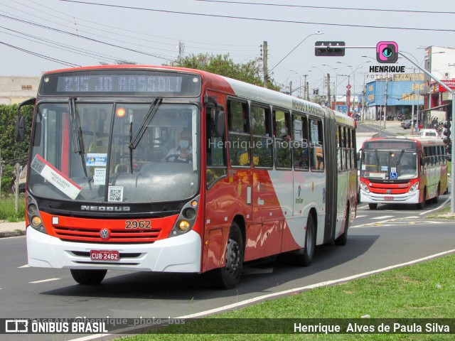 Itajaí Transportes Coletivos 2962 na cidade de Campinas, São Paulo, Brasil, por Henrique Alves de Paula Silva. ID da foto: 10498235.