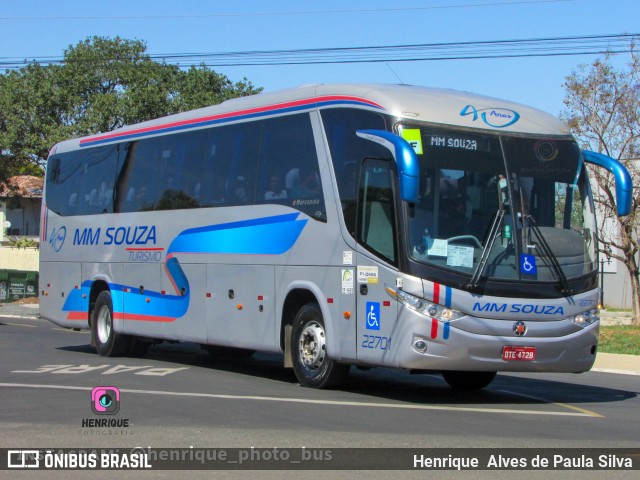 Auto Viação MM Souza Turismo 22701 na cidade de Holambra, São Paulo, Brasil, por Henrique Alves de Paula Silva. Número da foto: #10498203.