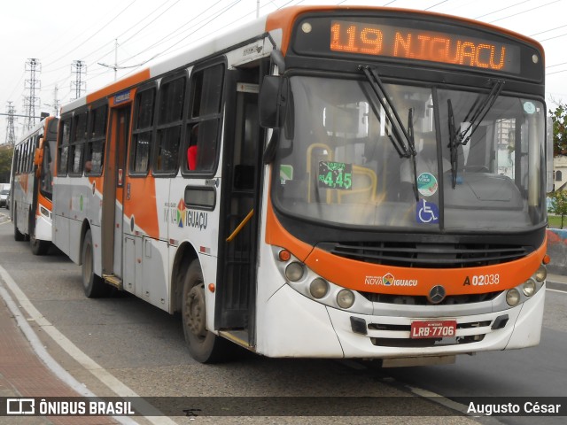 Viação Mirante A02038 na cidade de Nova Iguaçu, Rio de Janeiro, Brasil, por Augusto César. Número da foto: #10499077.