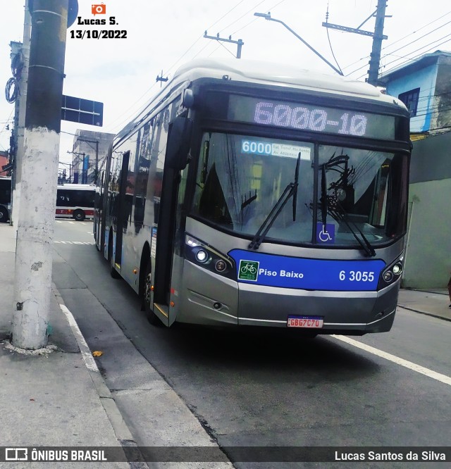 Viação Paratodos > São Jorge > Metropolitana São Paulo > Mobibrasil 6 3055 na cidade de São Paulo, São Paulo, Brasil, por Lucas Santos da Silva. Número da foto: #10498810.