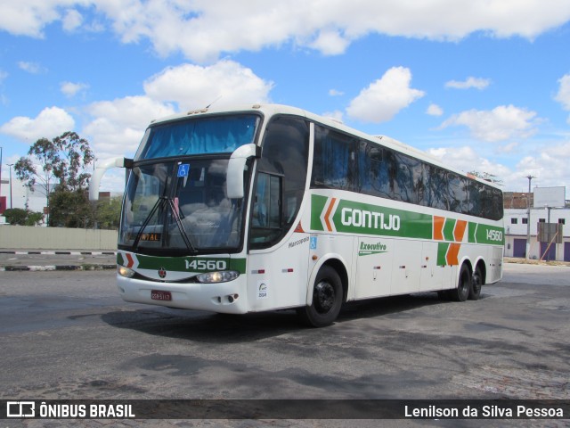 Empresa Gontijo de Transportes 14560 na cidade de Caruaru, Pernambuco, Brasil, por Lenilson da Silva Pessoa. ID da foto: 10497881.