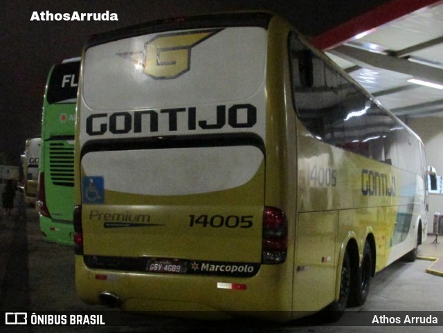 Empresa Gontijo de Transportes 14005 na cidade de São Sebastião da Bela Vista, Minas Gerais, Brasil, por Athos Arruda. ID da foto: 10500091.