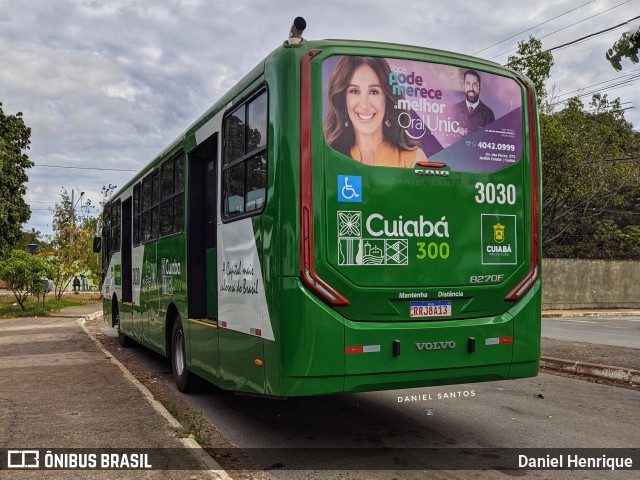 Expresso Caribus Transportes 3030 na cidade de Cuiabá, Mato Grosso, Brasil, por Daniel Henrique. ID da foto: 10503312.