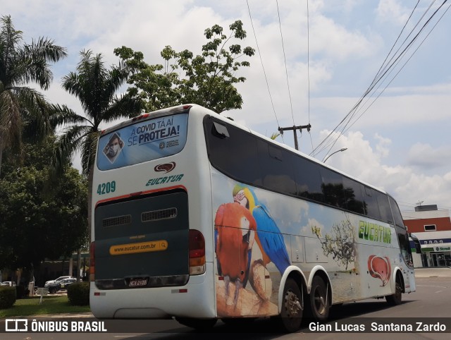 Eucatur - Empresa União Cascavel de Transportes e Turismo 4209 na cidade de Ji-Paraná, Rondônia, Brasil, por Gian Lucas  Santana Zardo. ID da foto: 10502046.