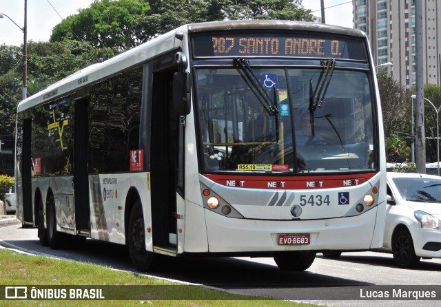 Next Mobilidade - ABC Sistema de Transporte 5434 na cidade de São Bernardo do Campo, São Paulo, Brasil, por Lucas Marques. ID da foto: 10503155.